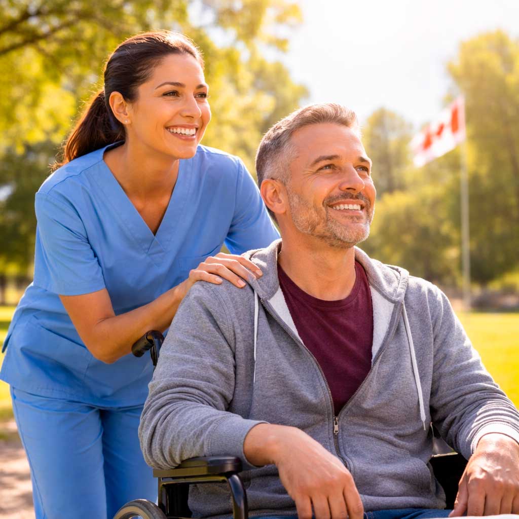 A caregiver taking a moment of rest, highlighting the importance of caregiver wellness and respite support