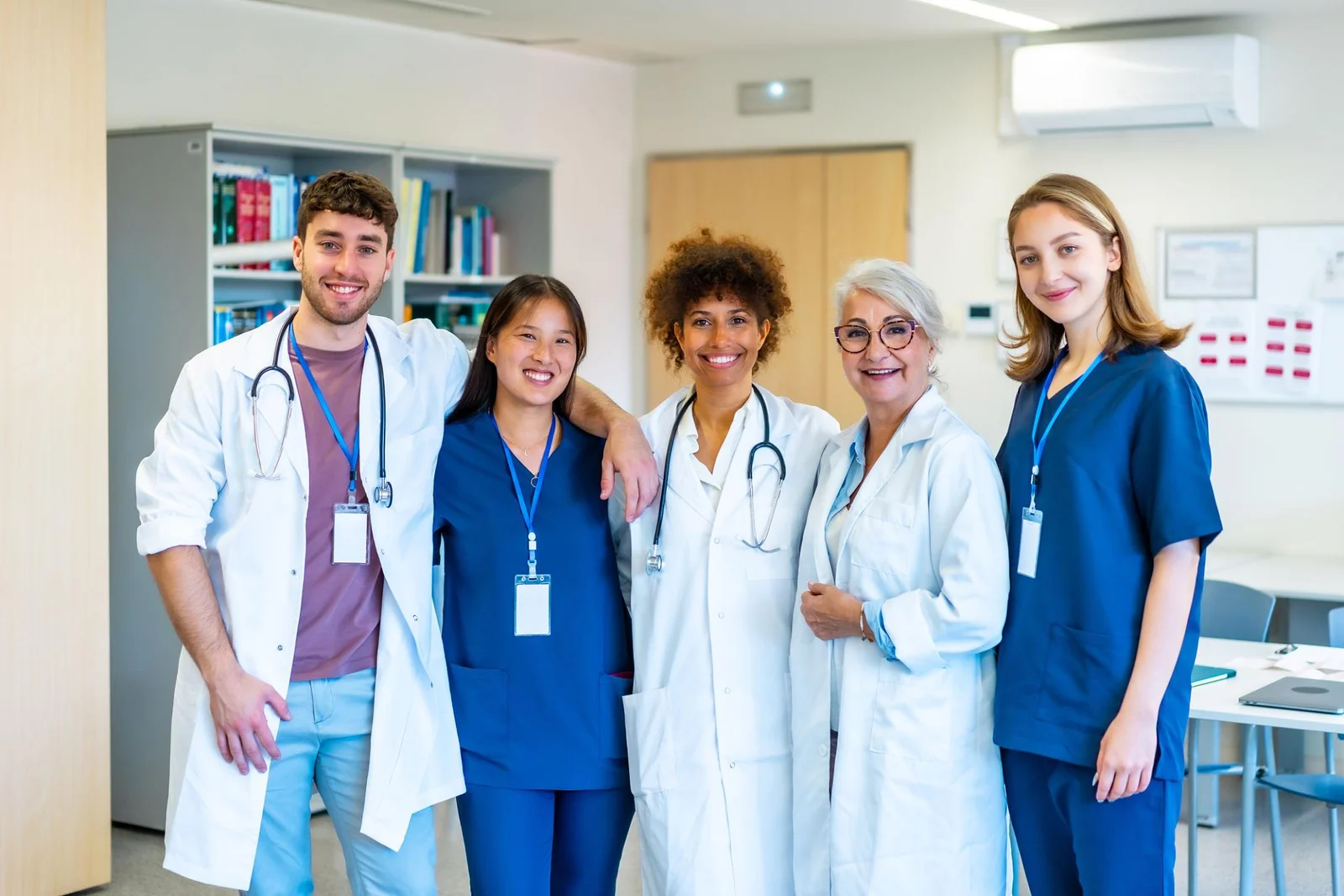 Healthcare professionals together in a clinical setting