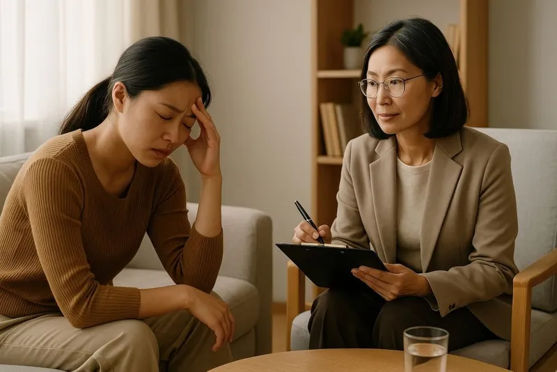 Behaviour support professional working with a client using positive behavioural intervention strategies in Ontario